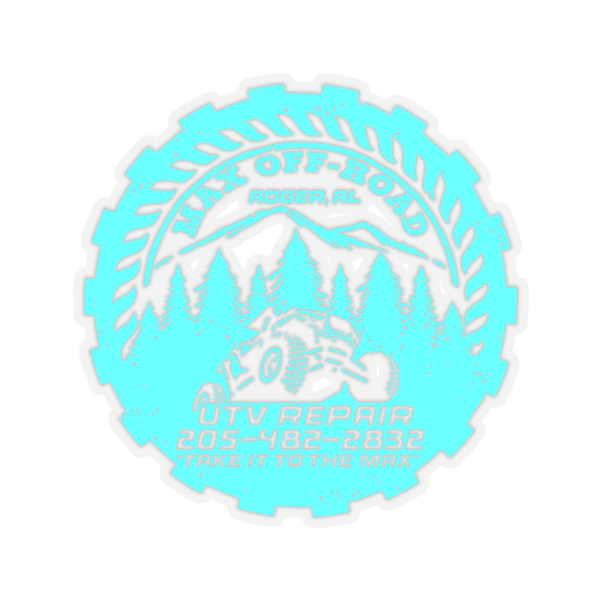 Max Off-Road UTV Repair Kiss-Cut Stickers - Outdoor Adventure Decal for Off-Road Enthusiasts