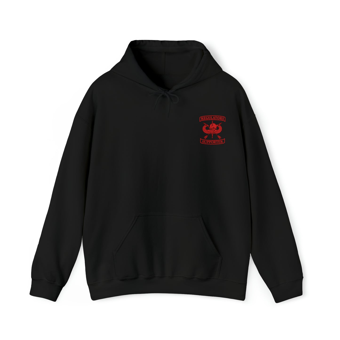 Men Supporter Heavy Blend™ Hooded Sweatshirt Black/Red